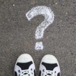 question mark on pavement